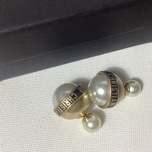Dior Retro Gold and Pearl Earrings
